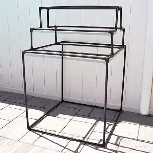 Essentially Yours 10 Bar Towel Rack - Poolside Storage Organizer, Brown Style 744125