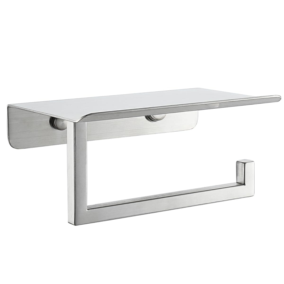 JQK 304 Stainless Steel Toilet Paper Holder and Phone Shelf, Brushed Finish TPH202-BN-T