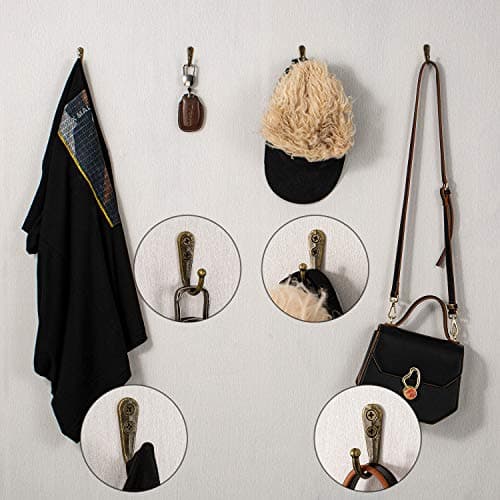 30 Piece Large Wall Mount Coat Hook with Rustic Bronze Finish and 60 Screws for Bath/Kitchen/Garage