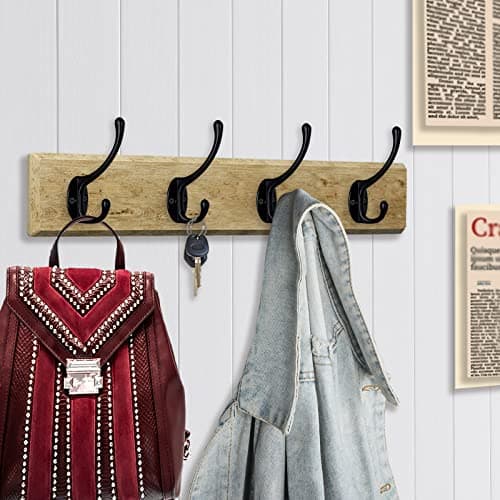 30-Pack Heavy Duty Dual Coat Hooks with 60 Screws - Wall Mounted Utility Hooks for Coats, Scarves, Bags, Towels, Keys, Caps, Cups, Hats