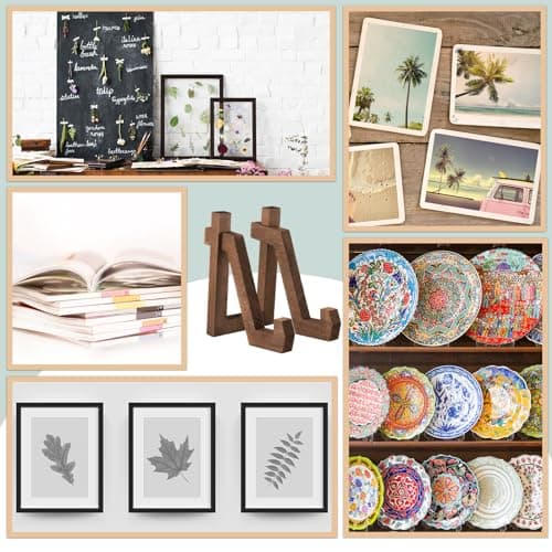 Wooden Plate Holder Display Stand for 3 Size Plate