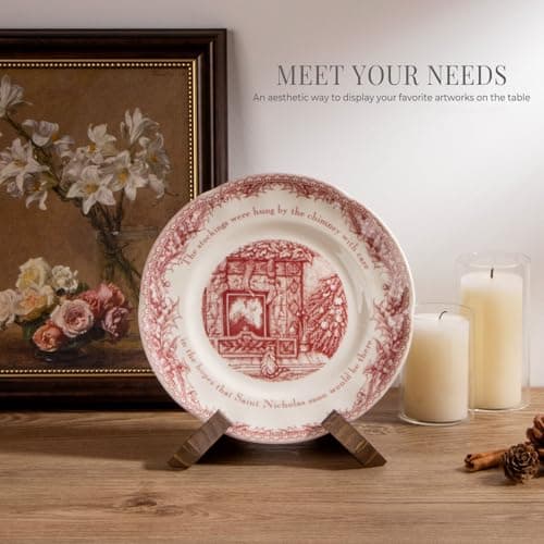 4.5 Inch Wooden Picture Frame Holder - Decorative Table Top Easel