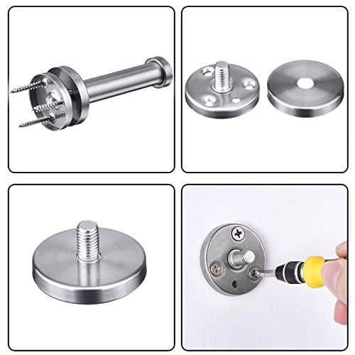 Stainless Steel Wall-Mount Robe Hooks, Brushed Nickel (4 Inch, Silver)