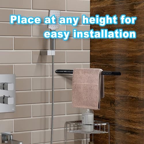 Black Wall-Mounted Stainless Steel Shower Foot Rest for Leg Shaving…