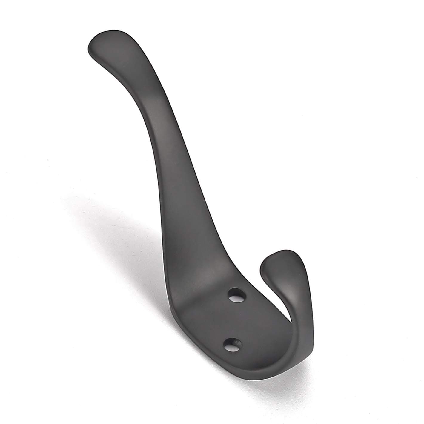 Ambipolar Double Matt Black Wall Hooks 10-Pack
