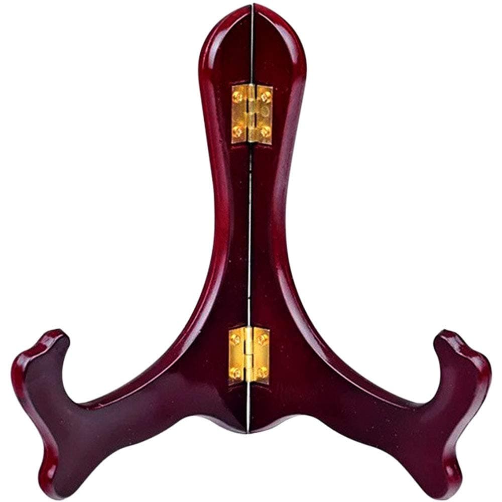 Mahogany Finish Wooden Easel Display Stand for Plates and Pictures (6 inches)