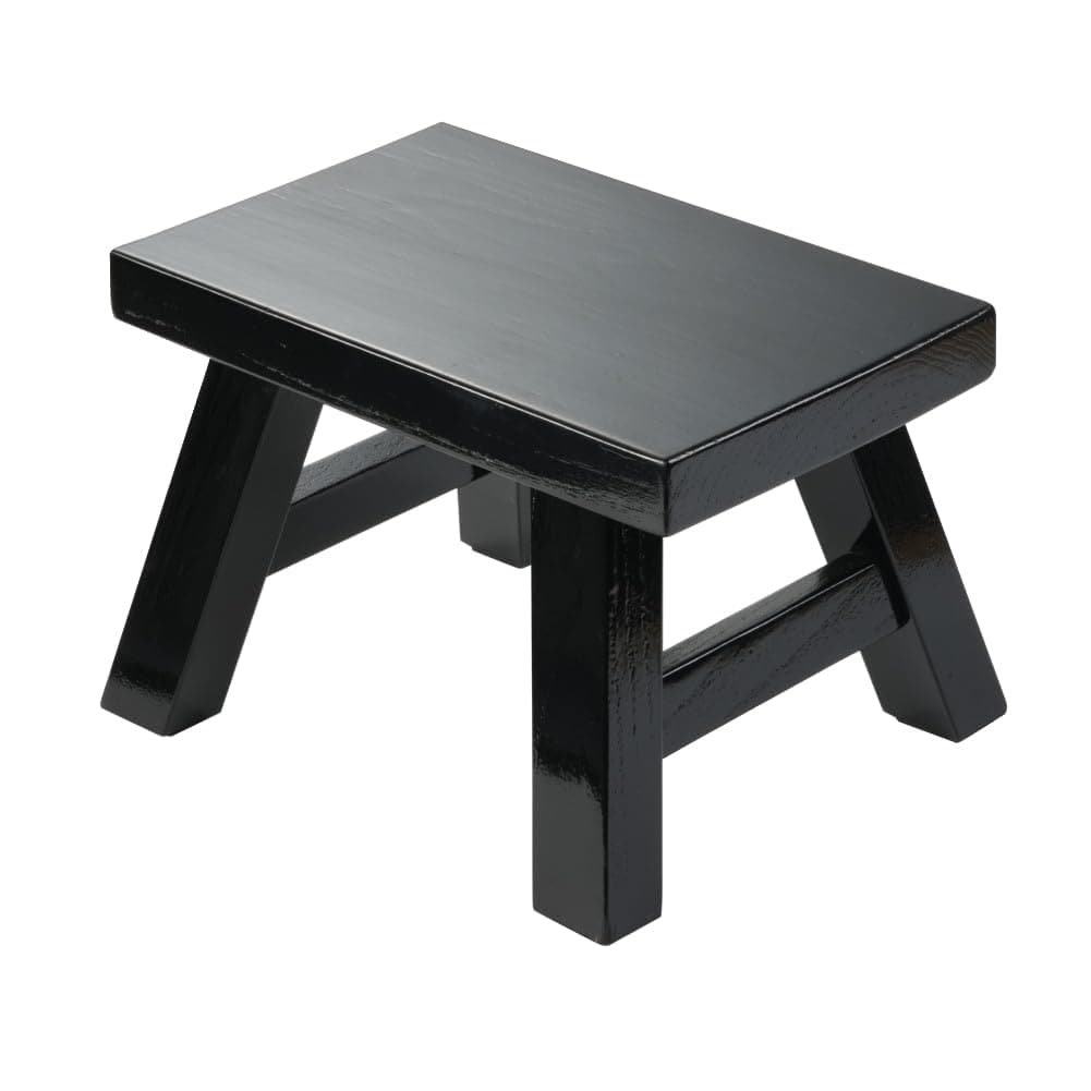 Black Solid Wood Step Stool for Kids Adults Fishing Plants