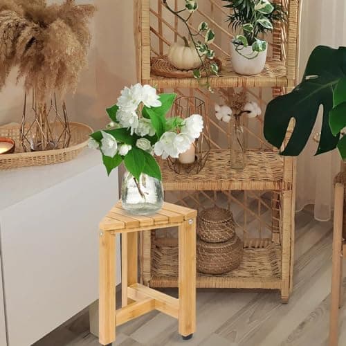 Triangle-Shaped 13.2 in Corner Shower Stool for Foot Rest and Shaving