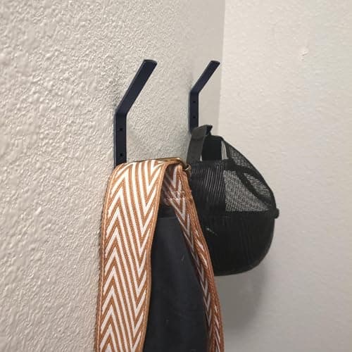 Lofekea Heavy Duty Large Wall Hooks, 4 Pack, Black Metal for Bathroom, Entryway & Mudroom