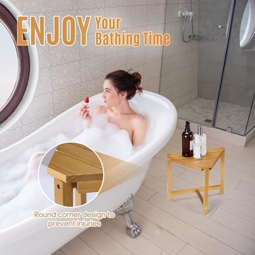 12 Inch Shower Foot Rest for Small Spaces, Legs Shaving Bench