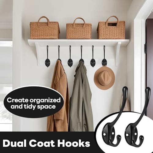 Heavy Duty Metal Coat Hooks (15-Pack)