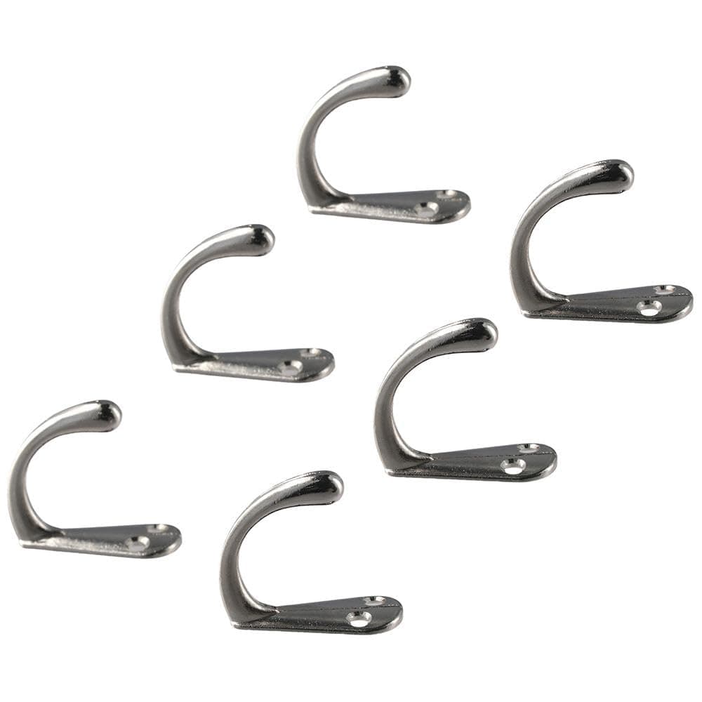 Heavy Duty Brushed Nickel 6 Pack Robe Hook Hanger, WallMounted for Bathroom, Kitchen & Living Room
