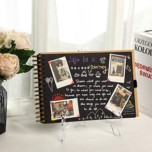 Hestya 3-Pack Clear Acrylic Easels for Pictures, Home Decor, Weddings