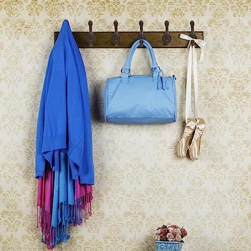 10 Pack Peohud Rustic Cast Iron Coat Hooks, Heavy Duty Wall Mounted Hangers