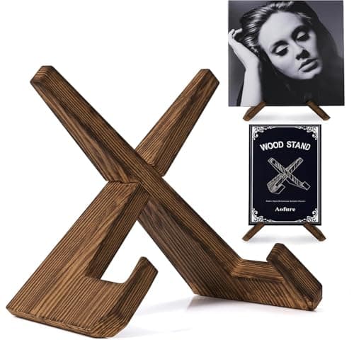 6.5 Inch Wood Picture Frame Stand, Decorative Display Holder for Books, Cookbooks, Art Photos — Classic