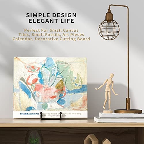 4 Pack 4.5 Inch Black Metal Wire Plate Stand + Picture Frame Holder for Book, Decorative Plate, Plaque