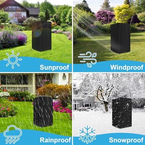 Black Portable Outdoor Pool Towel Rack Cover, 24x24x47 Inch