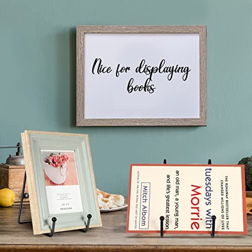 Mixweer 24 Pcs Metal Display & Picture Stand Plate Easel for Decoration (4.3 Inch, 6 Inch)