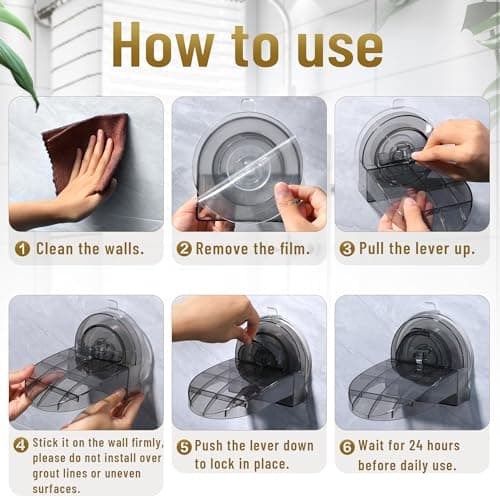 Antidious Bathroom Foot Rest for Leg Shaving, Reusable Suction Pedal (Black)