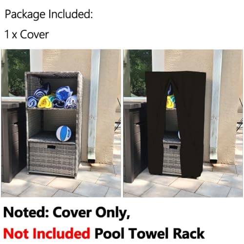 YardJoyliz Outdoor Waterproof 24 Inch Pool Towel Rack Cover (Cover Only)