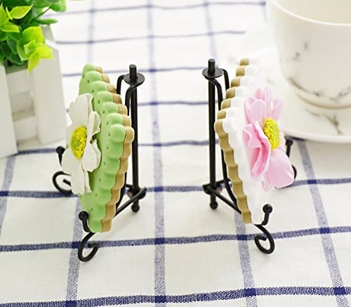 Artliving Black 3.5 Inch Mini Cookie Holder Display Easels (4 pack)