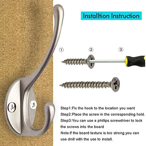 IBosins Silvy Heavy Duty Dual Coat Hooks Wall Mounted (Silvery)  
IBosins Silvy Heavy Duty Dual Coat Hooks for Home Entryway (Silvery)  
IBosins Silvy Heavy Duty Dual Coat Hooks with 40 Screws (Silvery)