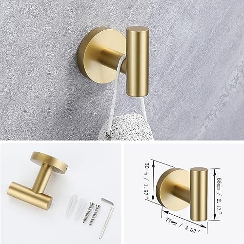 Lairuier 4-Piece Bathroom Hardware Set in Brushed Gold