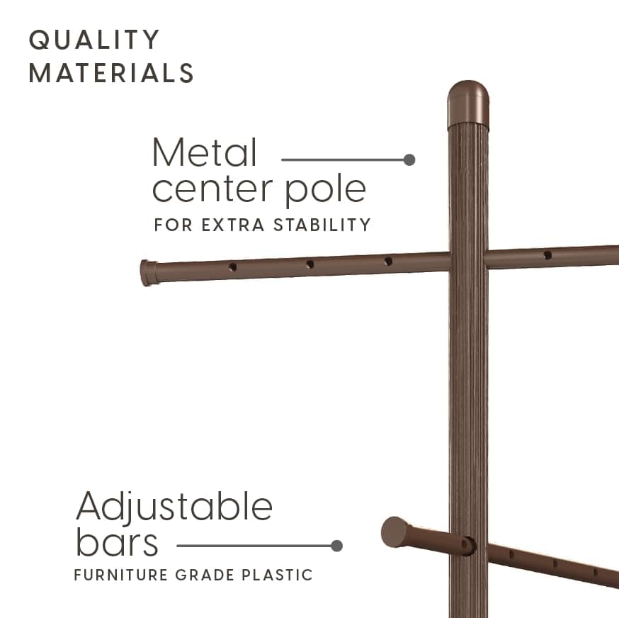 Milliard Weather-Resistant Outdoor Pool Towel Rack, Brown, 65" x 25"