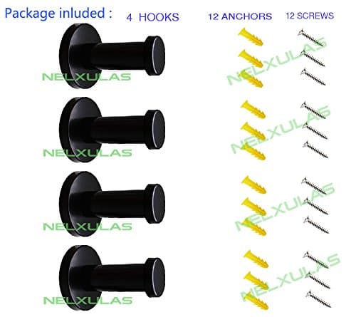 Stainless Steel Single Hook, Super Heavy Duty, 2", 4 PCS, Wall Mount Bath Towel & Coat Hanger