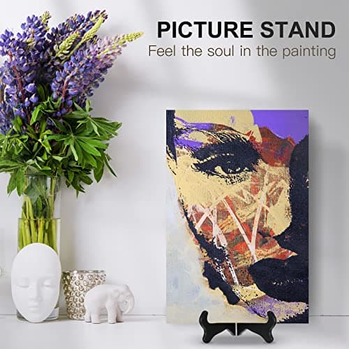 Black Wooden Easel Stand for Display Pictures, Cook Books & Art (3 Sizes: 4", 6", 8")