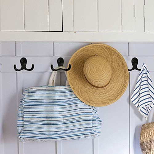 14 Pack Heavy Duty Double Prong Coat Hooks Wall Mounted with Screws for Hanging Items