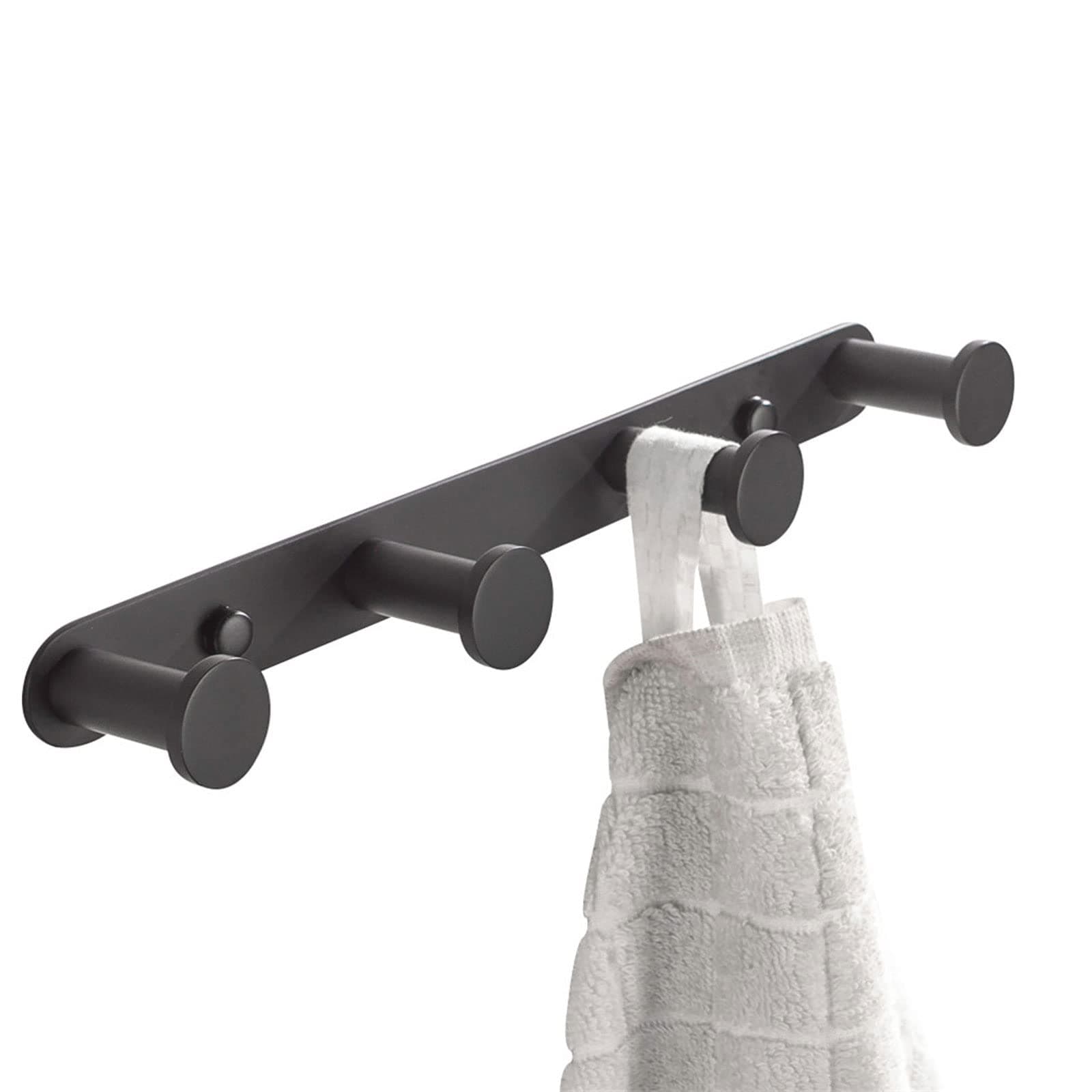 Matte Bathroom Wall Hook Rack with 4 Hooks