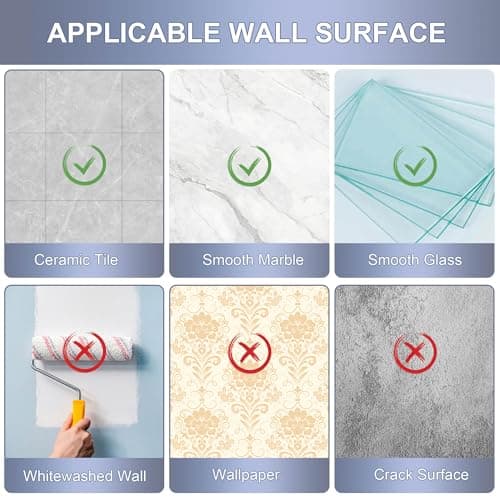 OWIIZI Wall Mount Shower Stool with Double Suction Cup