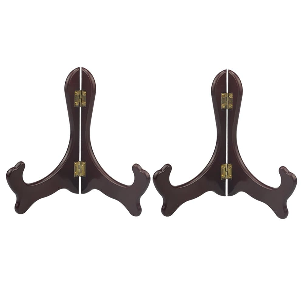 Artliving 6 Inch Wood-Like Plate Stand Holders - Set of 2