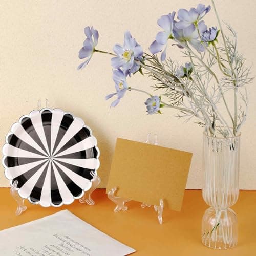 Clear Plastic Easels 4/6/8 Inches Acrylic Stand 6 Pcs Display Holder