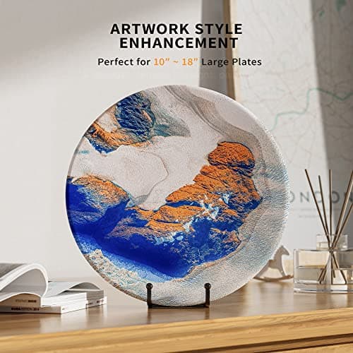 4 Pack Metal Square Wire Plate Stands for Display - Book, Platter, Plaque, Photo Easel
