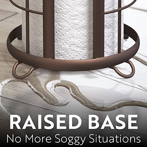Brookstone Bronze Freestanding Toilet Paper Holder, Modern & Stylish Storage Solution