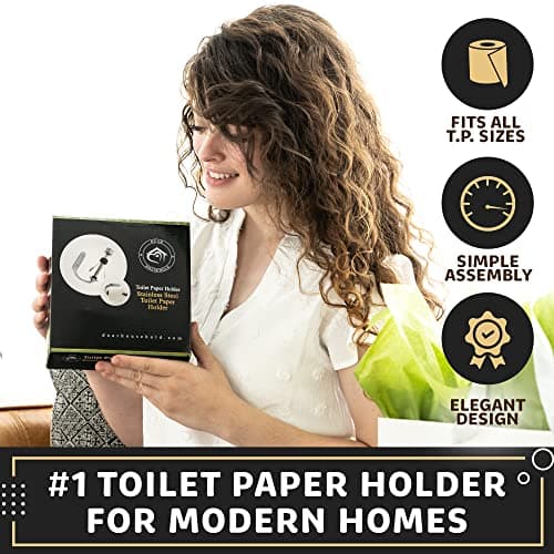 Stainless Steel Toilet Paper Holder - Easy Install, Simple One-Handed Operation, Wall Mount Design