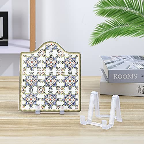 Clear 3 inch Plastic Plate Stand for Picture Frames | Decorative Display Holder - Photo | Tabletop Art