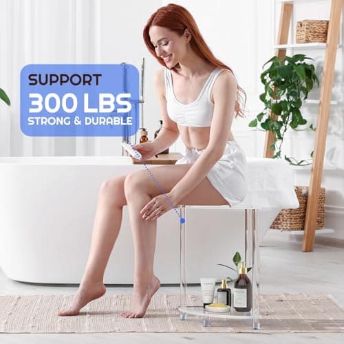 Modern Waterproof Corner Shower Stool with Towel Storage