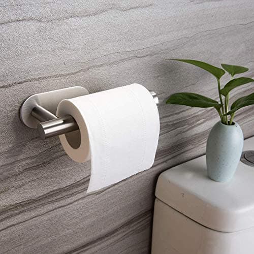 YIGII Stainless Steel Brushed Self-Adhesive Toilet Paper Holder