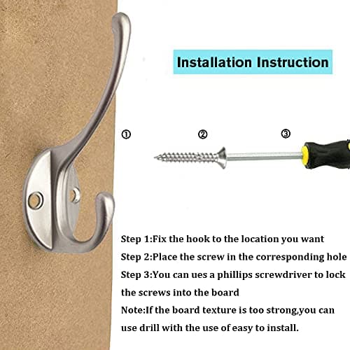 Retro Dual Coat Hooks Wall Mounted for Home Users