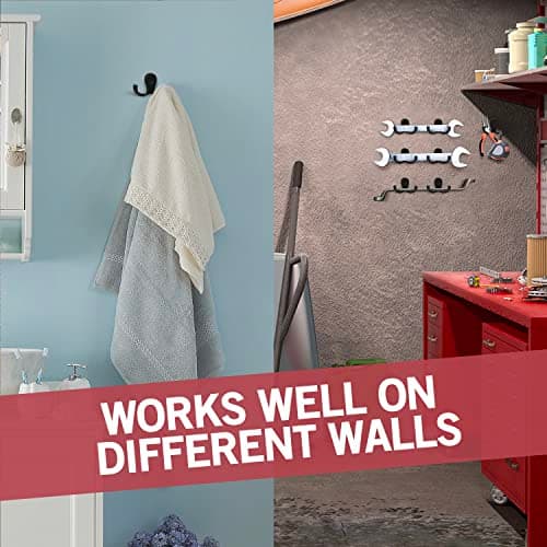 Jack N’ Drill 5+1 Pack Black Finish Double Coat Hooks