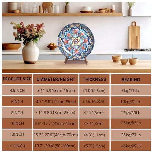 6 Inch Wooden Display Stand for Plates, Frames, Photos & Decor – Tabletop Art
