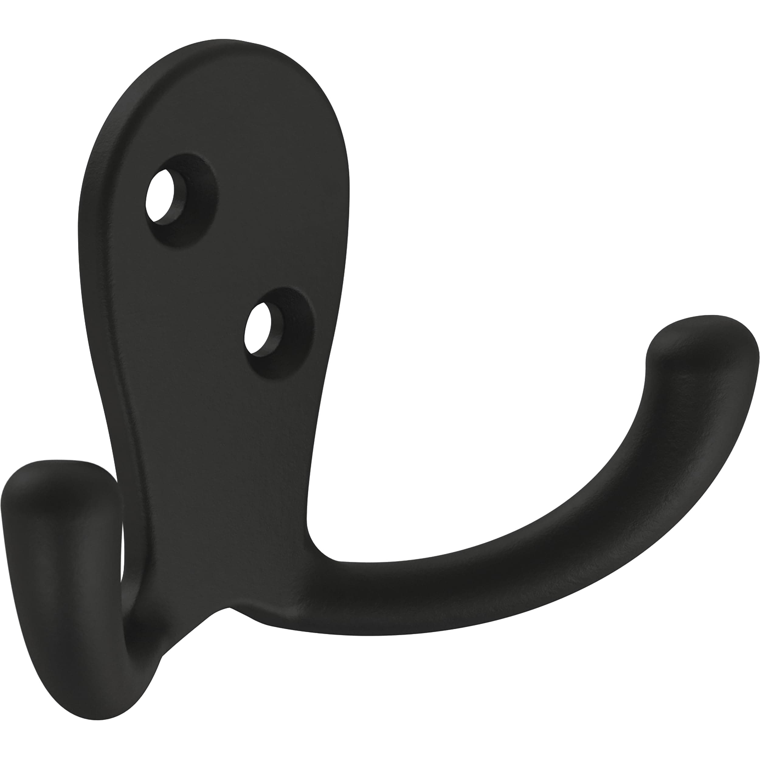 Franklin Brass Double Wall Hooks 10-Pack Matte Black Wall Mount Hangers