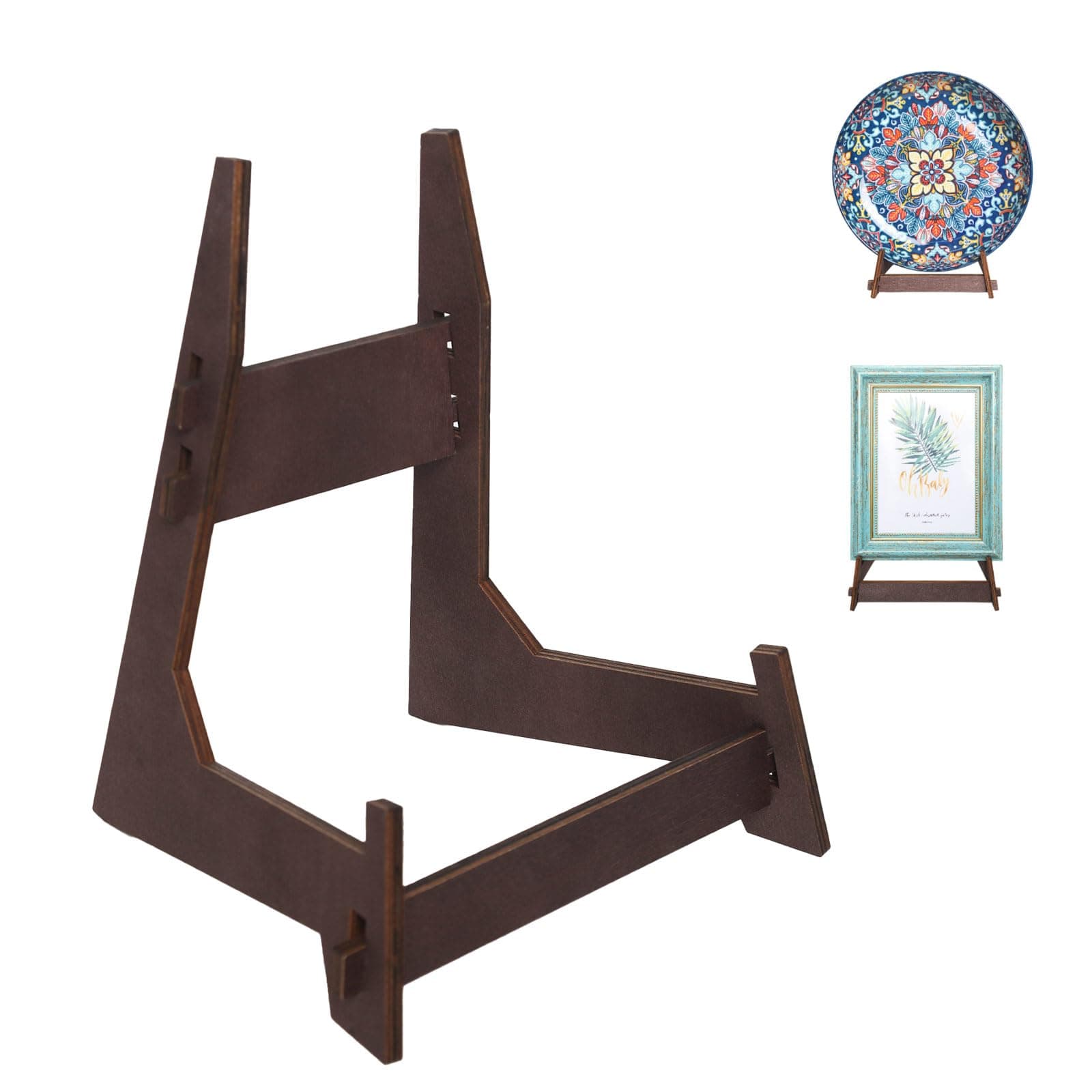 6 Inch Wooden Display Stand for Plates, Frames, Photos & Decor – Tabletop Art
