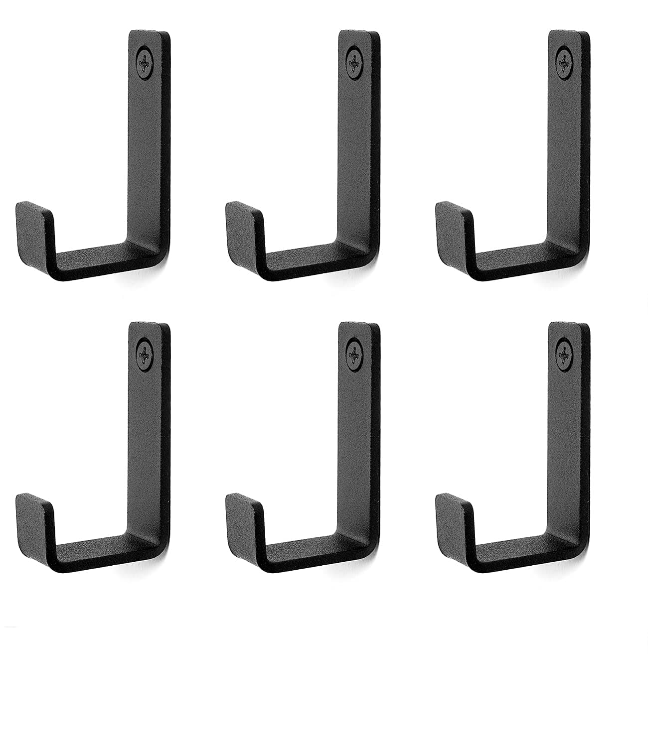 6 Pack Heavy Duty Stainless Steel Robe & Towel Hooks, Modern Industrial Design