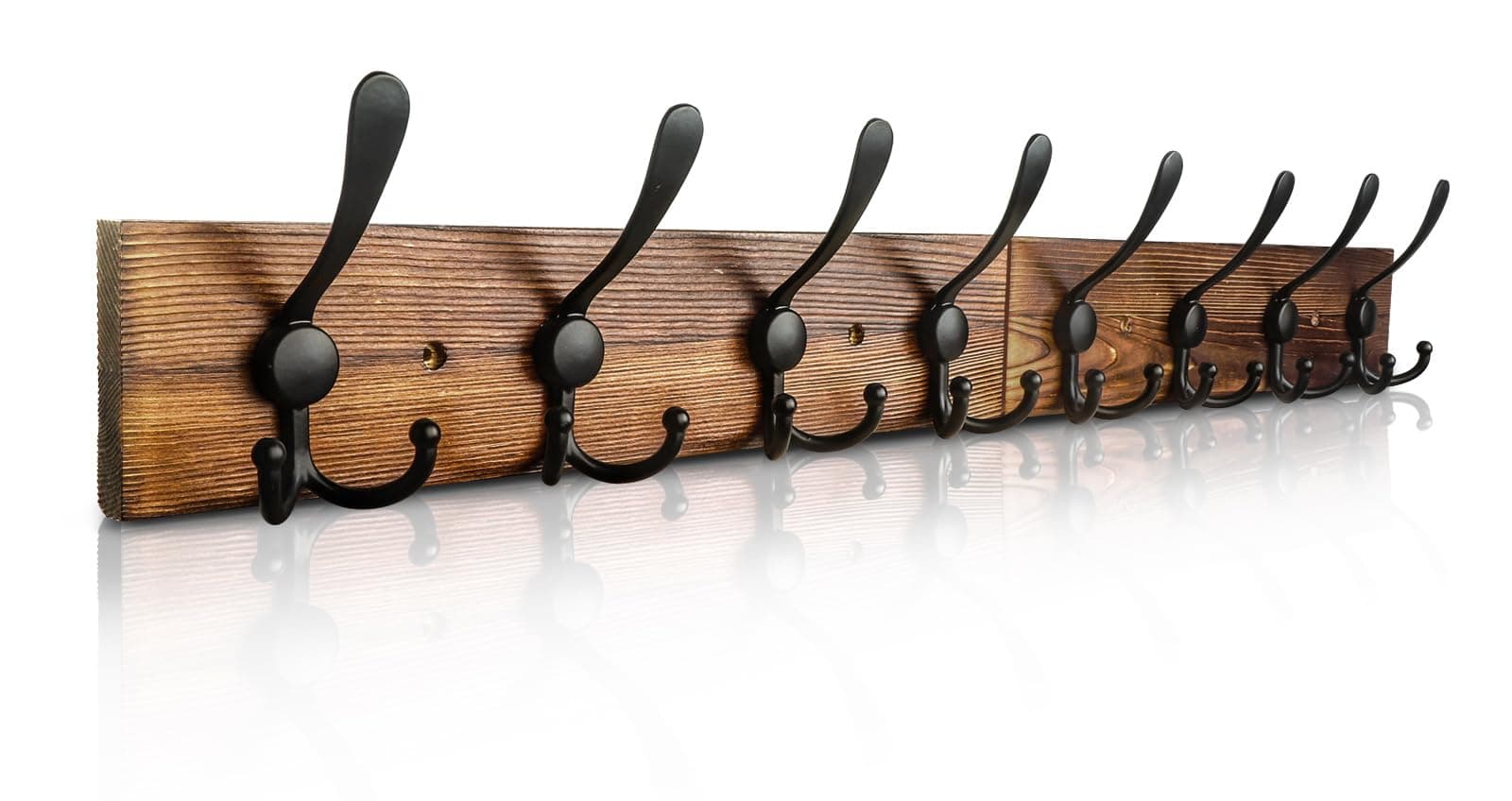 Burnt Brown Wall Mount Coat Rack 31.5'' for Living Room & Bathroom