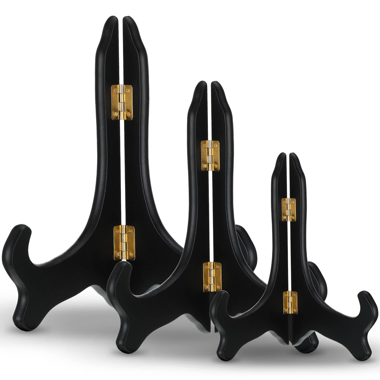 Black Wooden Easel Stand for Display Pictures, Cook Books & Art (3 Sizes: 4", 6", 8")