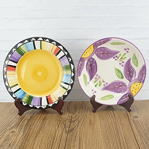 Artliving 6 Inch Wood-Like Plate Stand Holders - Set of 2